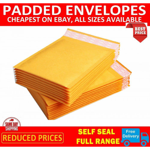 110 X 165 MM GOLD PADDED BUBBLE ENVELOPES BAGS POSTAL WRAP - SIZE SS1 EP1 A/000